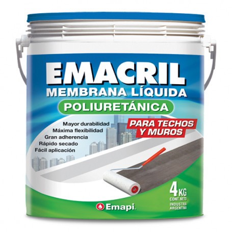 Emacril Poliuretanica Memb. Liquida Blanca × 4 Kgs., "emapi"  *4*