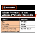 Taladro Percutor 600 Watt 13 Mm.,  "dowen Pagio"