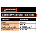 Sopladora/aspiradora 600 Watt, "dowen Pagio"